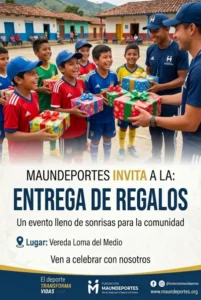 Entrega de regalos en la vereda Loma del Medio